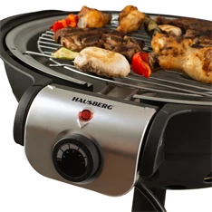Hausberg HB-540 1600W  állvánnyal, 39,5cm grill átmérő, 5 fokozat, elektromos barbeque grillszett