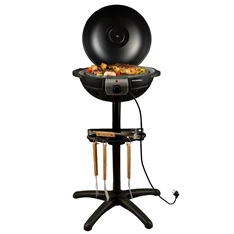 Hausberg HB-540 1600W  állvánnyal, 39,5cm grill átmérő, 5 fokozat, elektromos barbeque grillszett