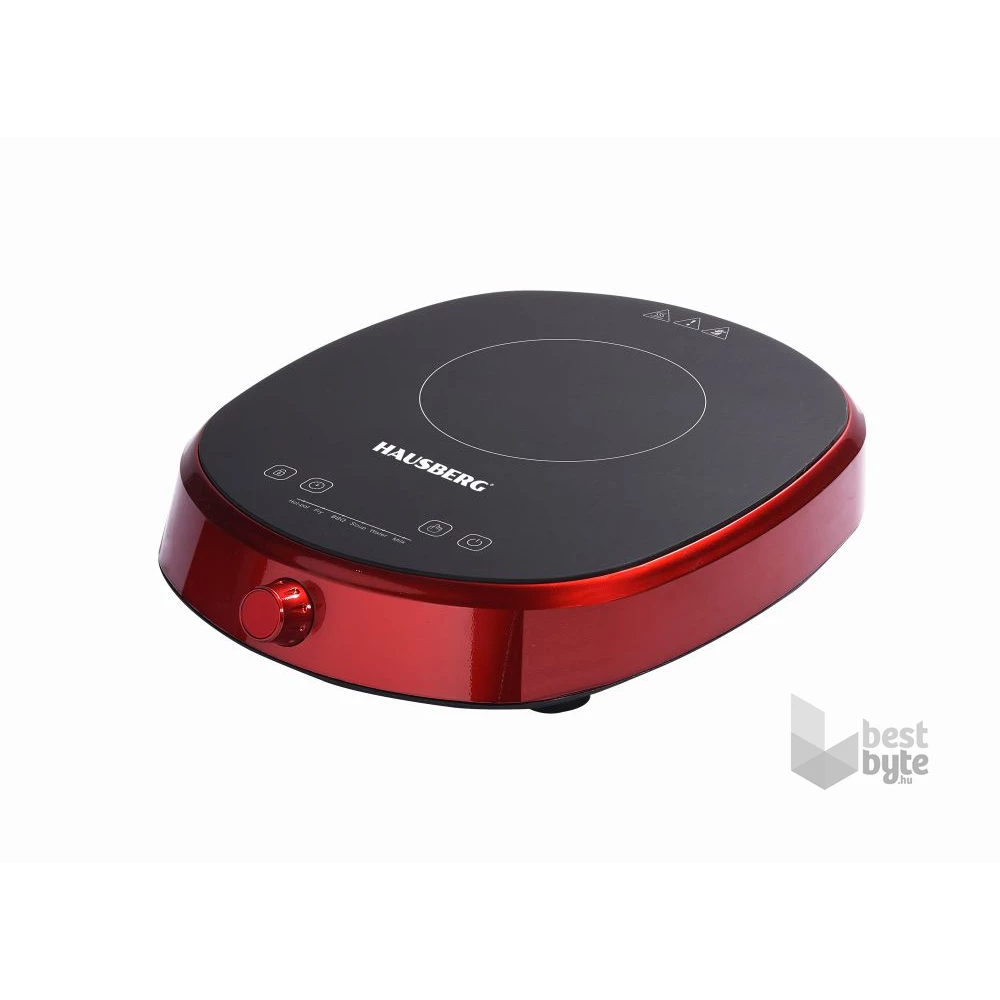 Hausberg HB-1527RS 2000W-os vörös elektromos egylapos indukciós főzőlap érintésvezérléssel