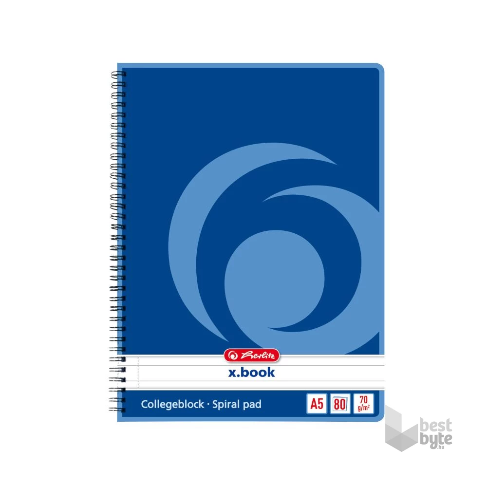 Herlitz College A5 80lapos lefűzhető vonalas spirálfüzet