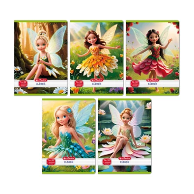 Herlitz Flower Fairy A5 14-32 1. osztályos vonalas füzet