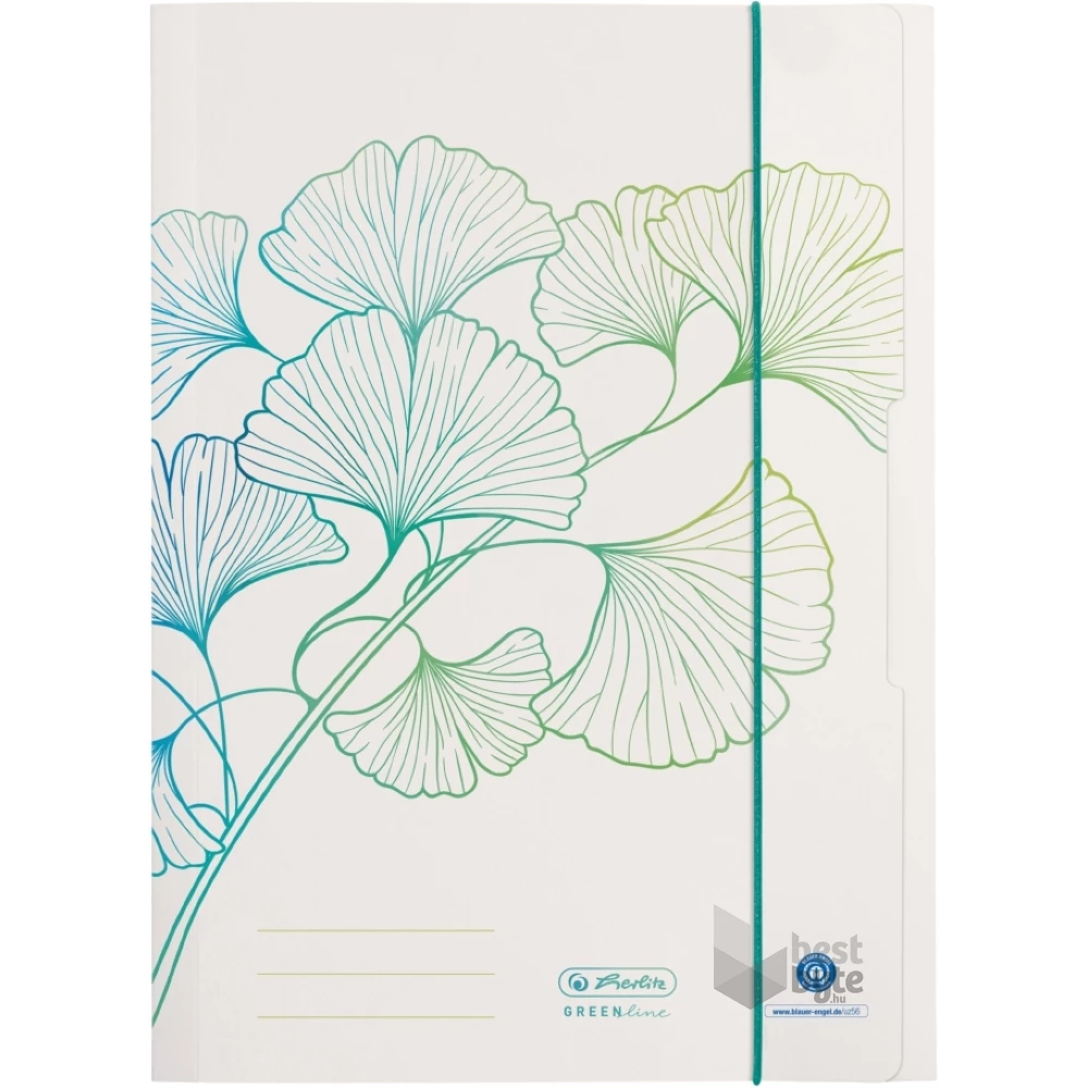Herlitz GREENline Ginkgo A4 gumis mappa
