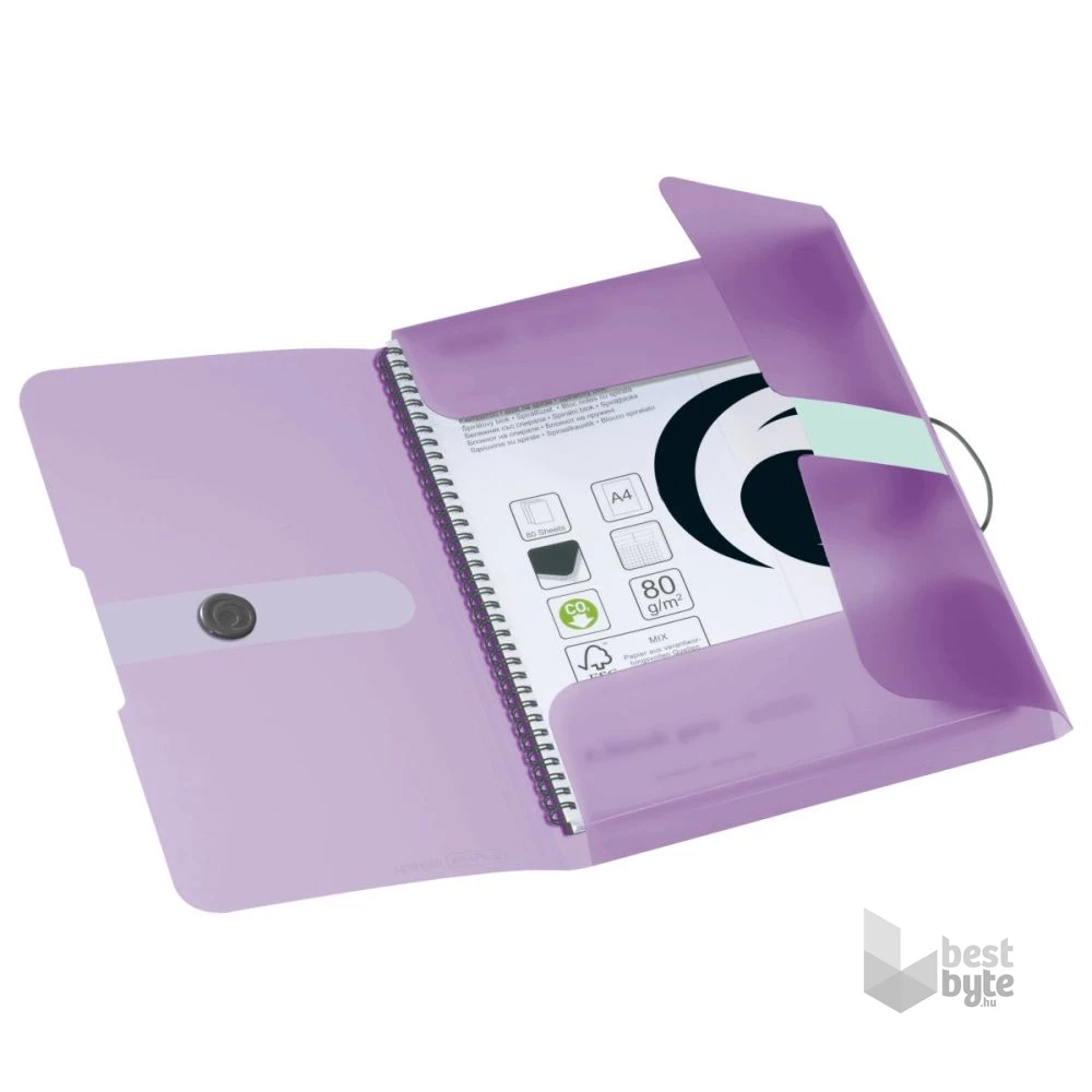 Herlitz Pastell A4 lila gumis mappa