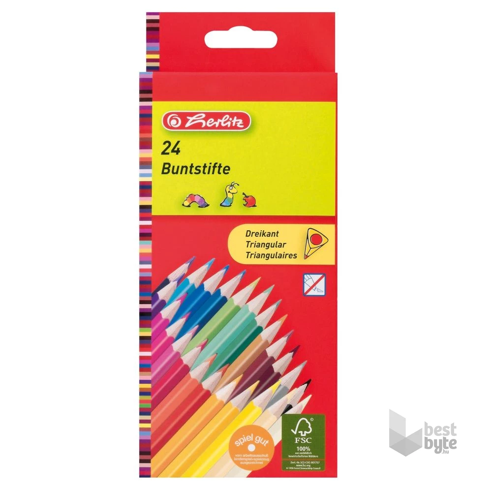 Herlitz Trio lakkozott 24db-os színes ceruza készlet
