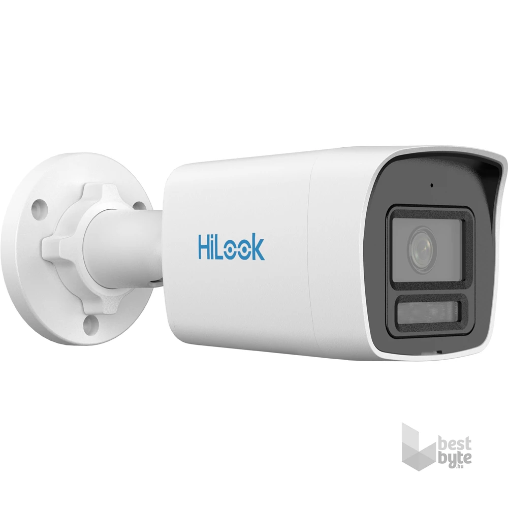 HiLook IPC-B149HA-LU(2.8mm) /Kültéri/4MP/2,8mm/Láthatófény 30m/WDR/MD 2.0/Smart Hybrid Light ColorVu PoE IP csőkamera