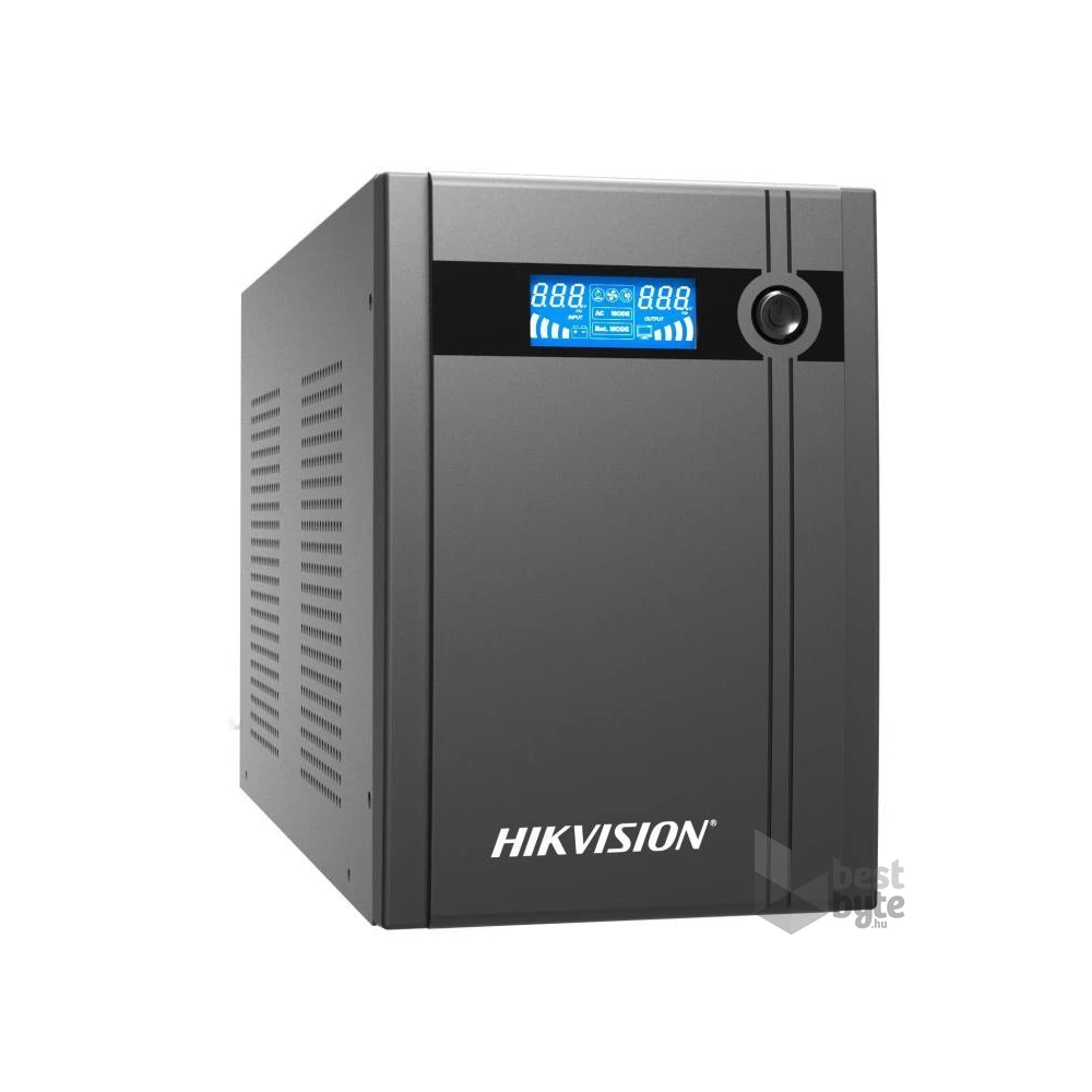 Hikvision DS-UPS3000/MA 3000 VA/1800 W, LCD kijelző, 12V/9Ah 4 db akkumulátor, 4db Schuko(DIN) Szünetmentes tápegység