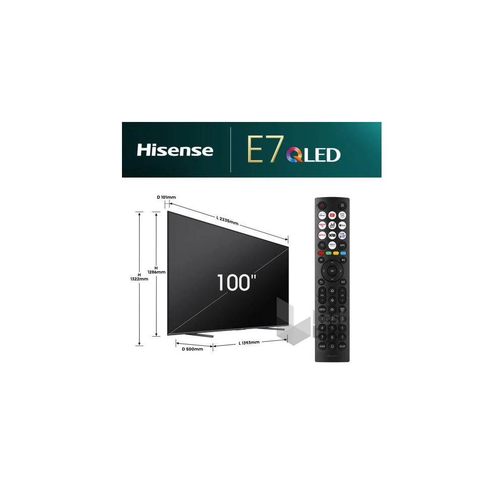 Hisense 100" 100E7NQ 4K UHD Smart QLED TV