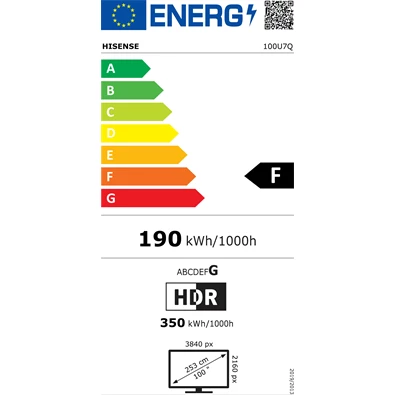 Hisense 100" 100U7Q 4K UHD Smart MiniLED ULED TV