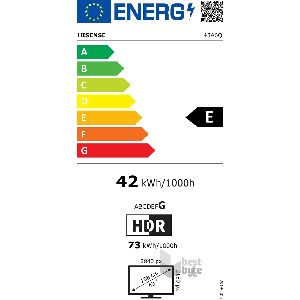 Hisense 43" 43A6Q 4K UHD Smart LED TV