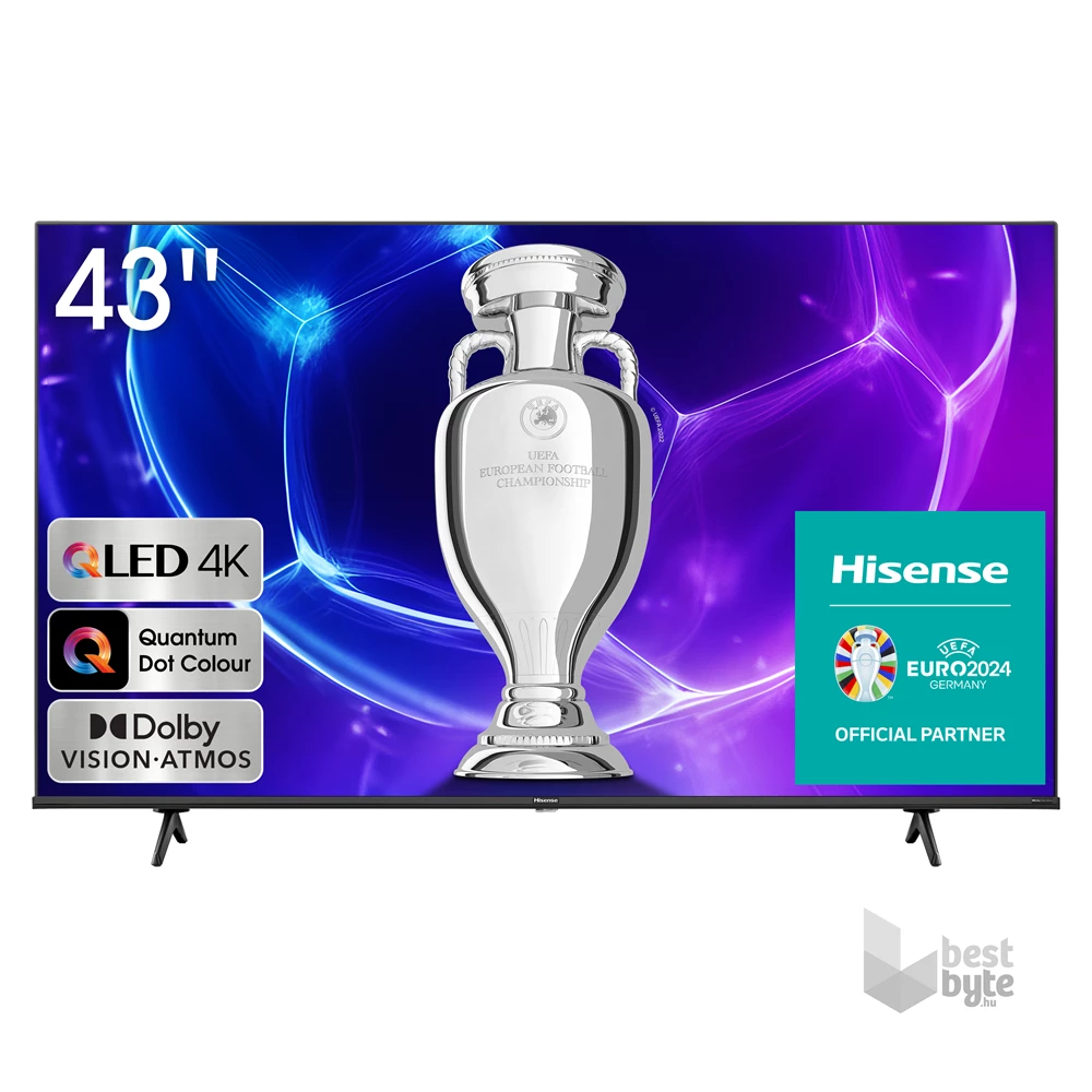 Hisense 43" 43E7KQ 4K UHD Smart QLED TV