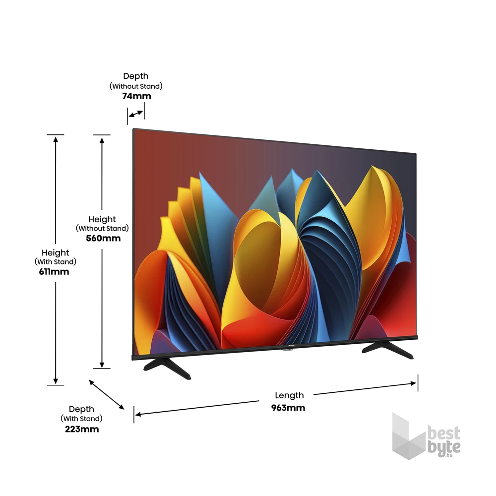 Hisense 43" 43E7NQ 4K UHD Smart QLED TV (Újracsomagolt)