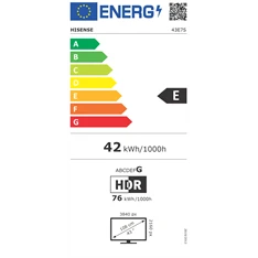Hisense 43" 43E7S 4K UHD Smart QLED TV
