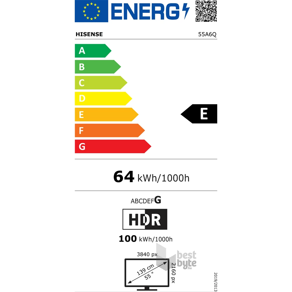 Hisense 55" 55A6Q 4K UHD Smart LED TV (Újracsomagolt)