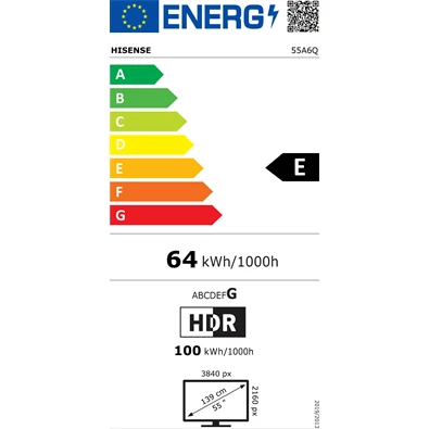 Hisense 55" 55A6Q 4K UHD Smart LED TV (Újracsomagolt)