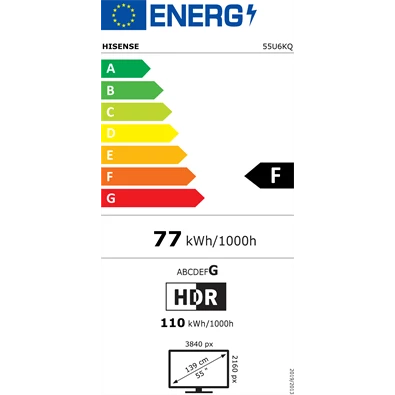 Hisense 55" 55U6KQ 4K UHD Smart MiniLED TV (Újracsomagolt)