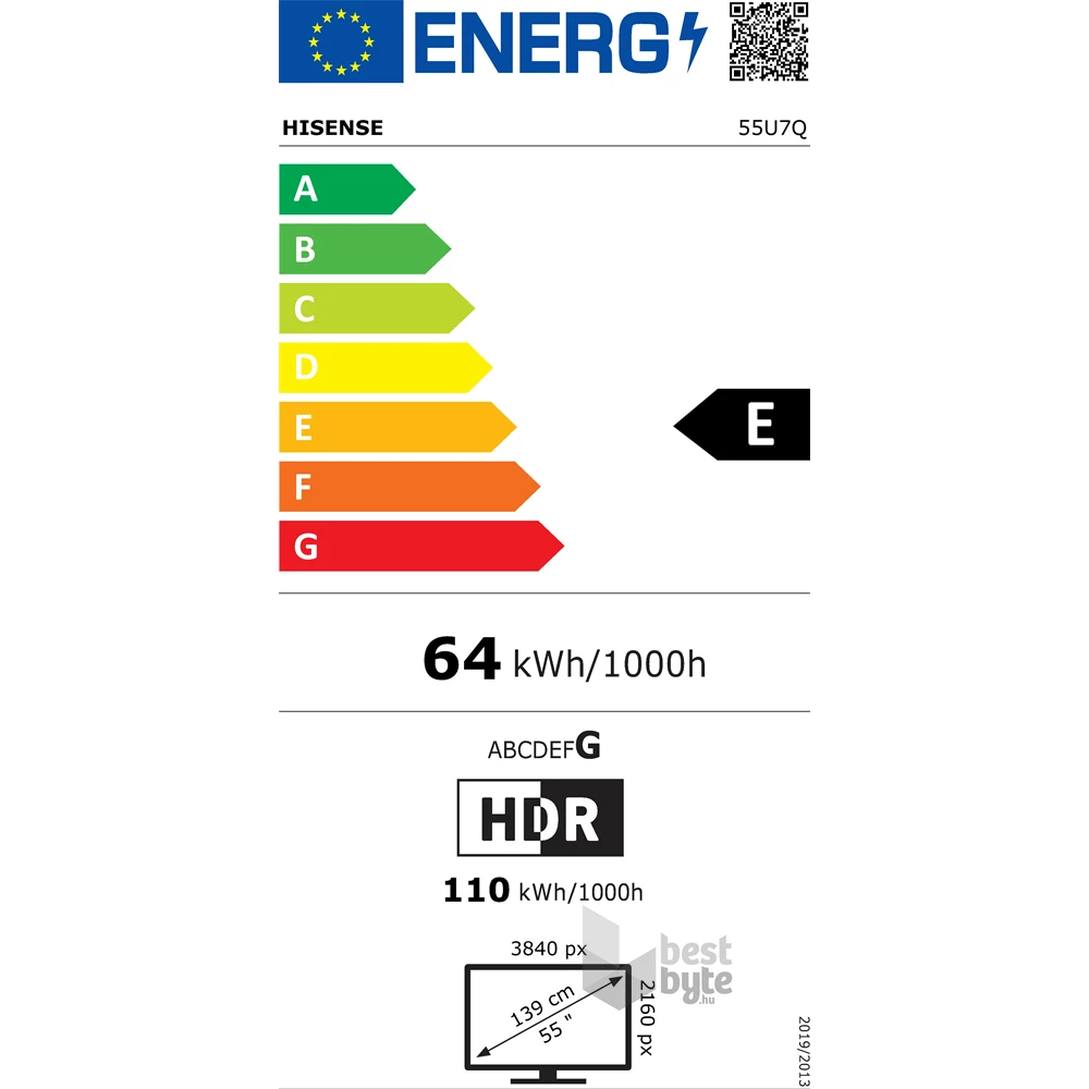 Hisense 55" 55U7Q 4K UHD Smart MiniLED ULED TV