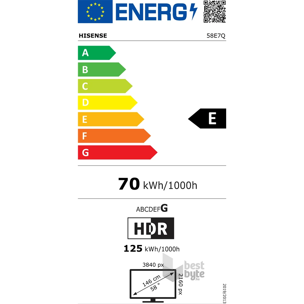 Hisense 58" 58E7Q 4K UHD Smart QLED TV