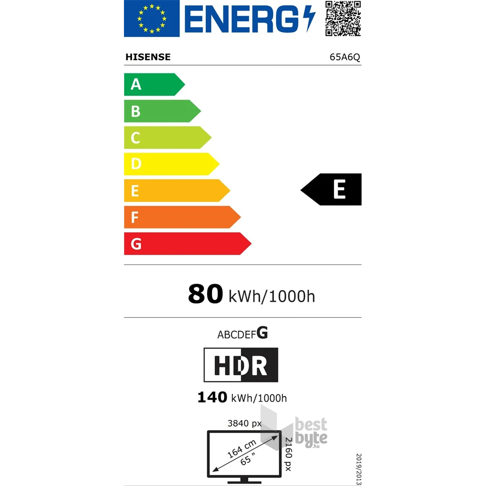Hisense 65" 65A6Q 4K UHD Smart LED TV (Újszerű)