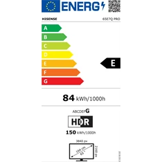 Hisense 65" 65E7QPRO 4K UHD Smart Gamer QLED TV (Újracsomagolt)