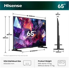 Hisense 65" 65E7S PRO 4K UHD Smart QLED TV