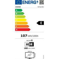 Hisense 75" 75E7QPRO 4K UHD Smart Gamer QLED TV