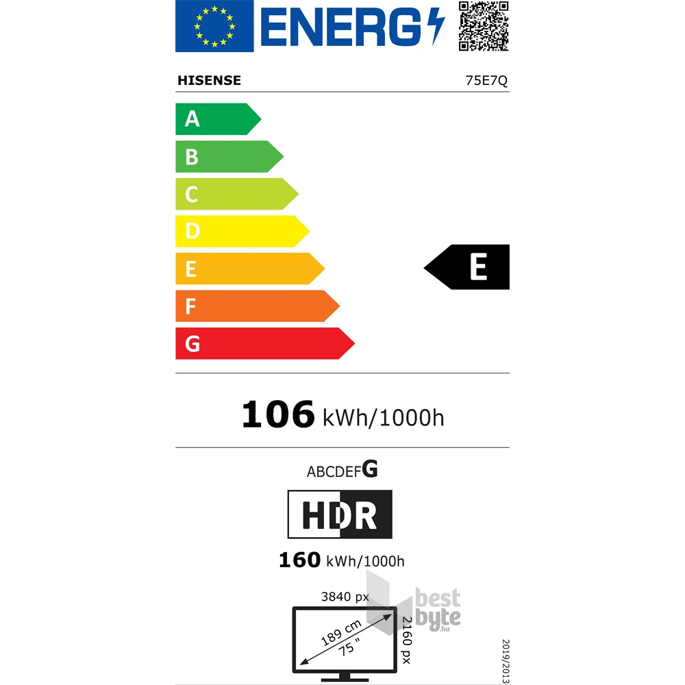 Hisense 75" 75E7Q 4K UHD Smart QLED TV