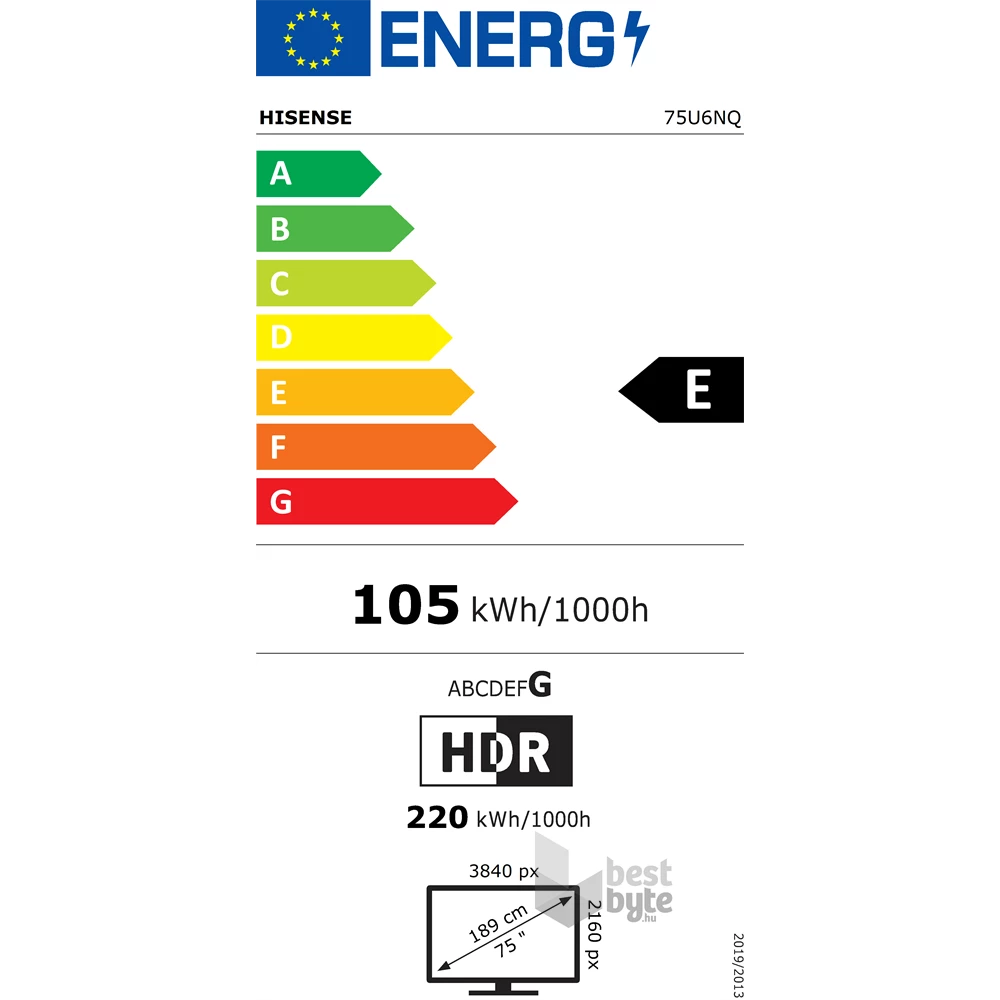 Hisense 75" 75U6NQ 4K UHD Smart MiniLED TV
