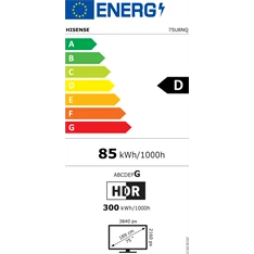 Hisense 75" 75U8NQ 4K UHD Smart MiniLED TV