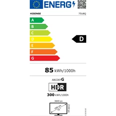 Hisense 75" 75U8Q 4K UHD Smart MiniLED ULED TV