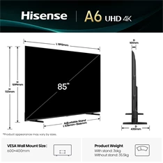 Hisense 85" 85A6Q 4K UHD Smart LED TV