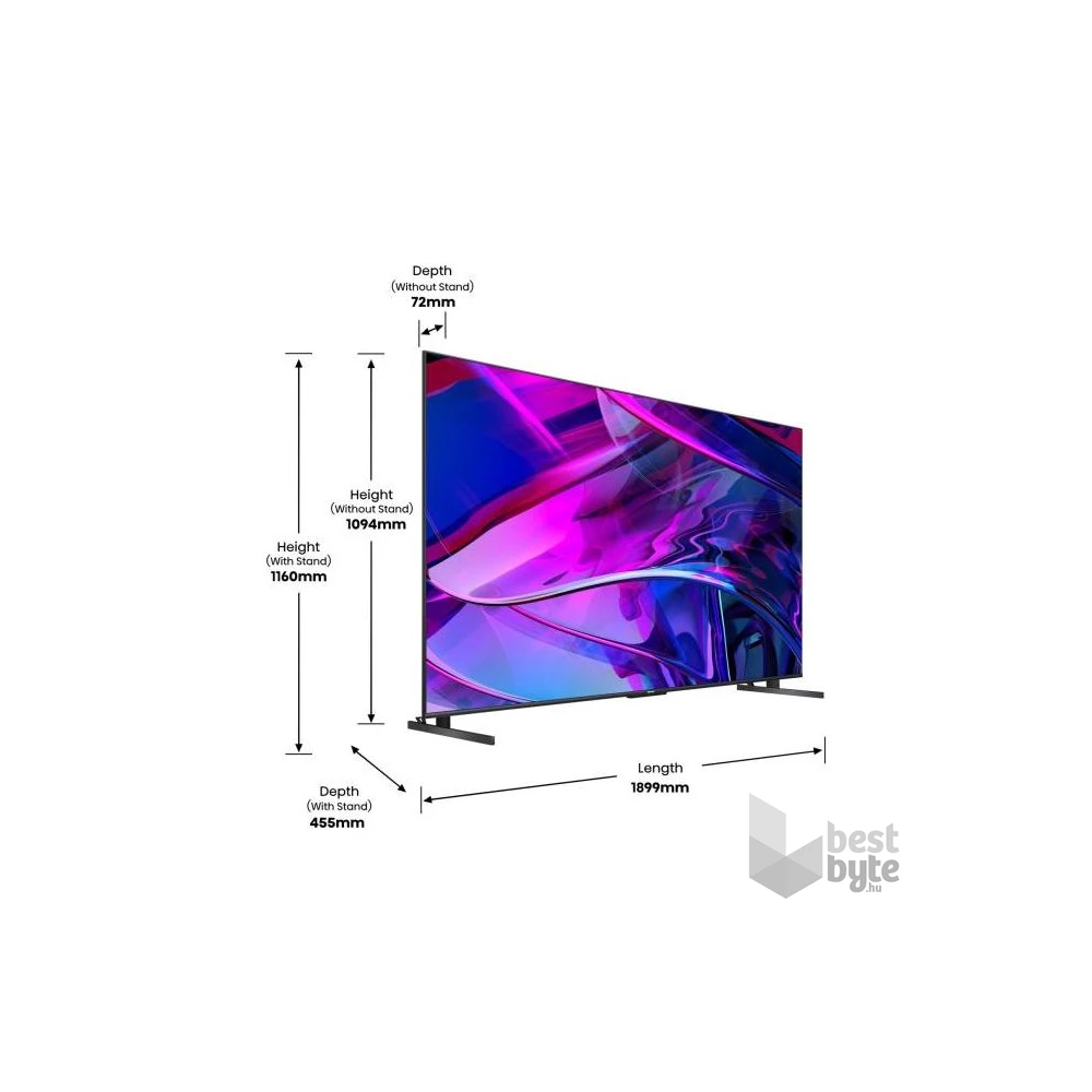Hisense 85" 85U7KQ 4K UHD Smart Mini-LED ULED TV (Újracsomagolt)