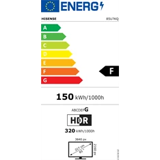 Hisense 85" 85U7KQ 4K UHD Smart Mini-LED ULED TV (Újracsomagolt)