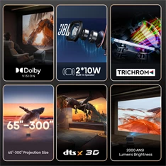 Hisense C2 65"-300" 4K Smart Mini lézer projektor