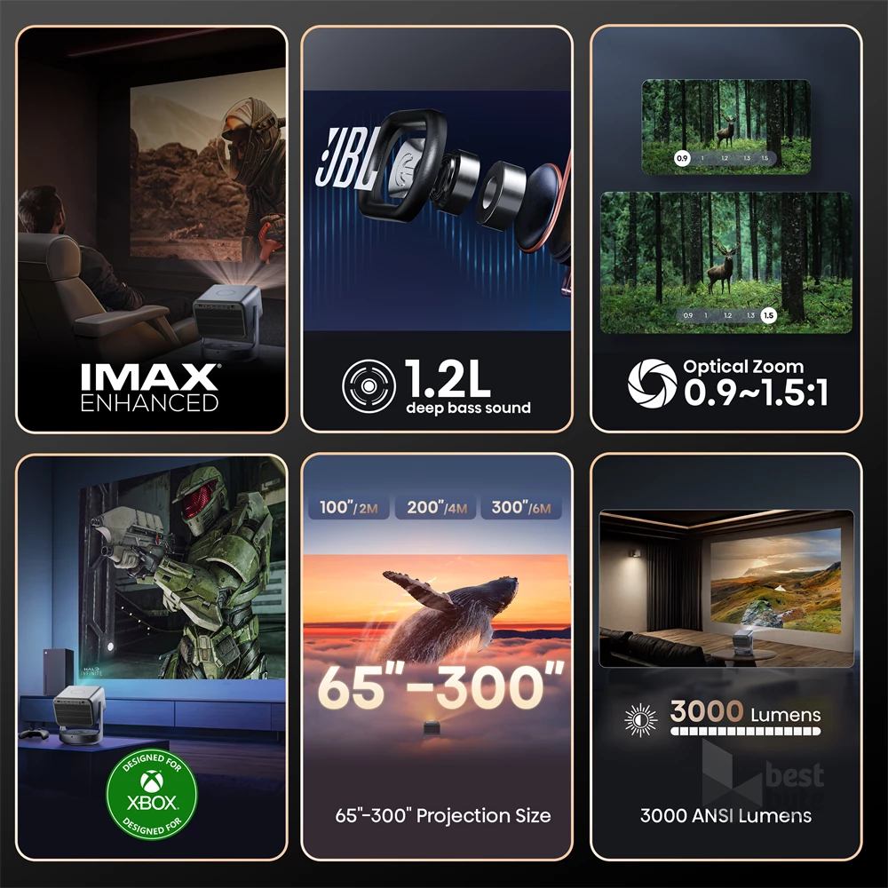 Hisense C2 Ultra 65"-300" 4K Smart IMAX mini-lézer projektor