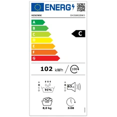 Hisense DH3S802BW3 fehér, 8 kg, hőszivattyús, szárítógép