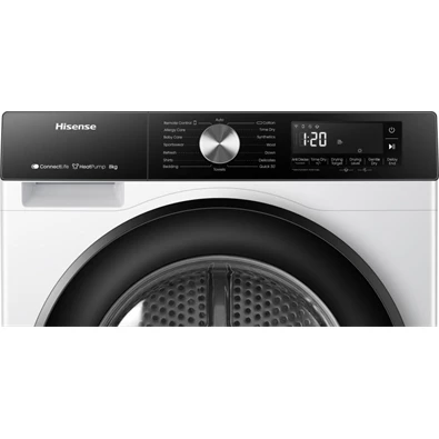 Hisense DH3S802BW3 fehér, 8 kg, hőszivattyús, szárítógép