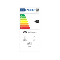 Hisense RB3K330SAID szürke, alulfagyasztós, Hűtő:215L, Fagyasztó:115L, Total No frost hűtőszekrény