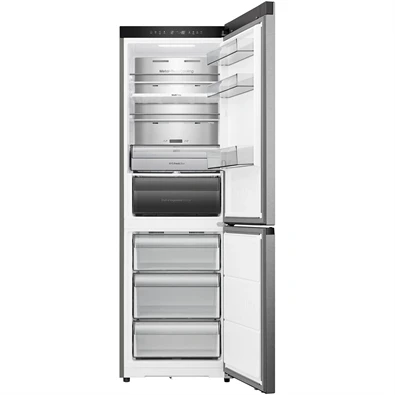 Hisense RB3K330SAID szürke, alulfagyasztós, Hűtő:215L, Fagyasztó:115L, Total No frost hűtőszekrény