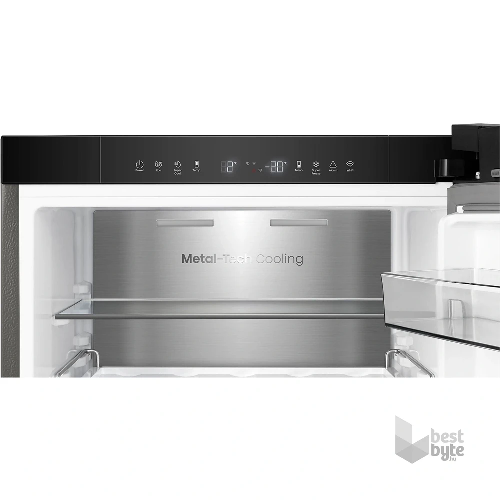 Hisense RB3K330SAID szürke, alulfagyasztós, Hűtő:215L, Fagyasztó:115L, Total No frost hűtőszekrény