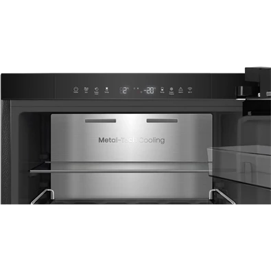 Hisense RB5K330GSFD fekete, alulfagyasztós, Hűtő:215L, Fagyasztó:115L, Total No frost hűtőszekrény