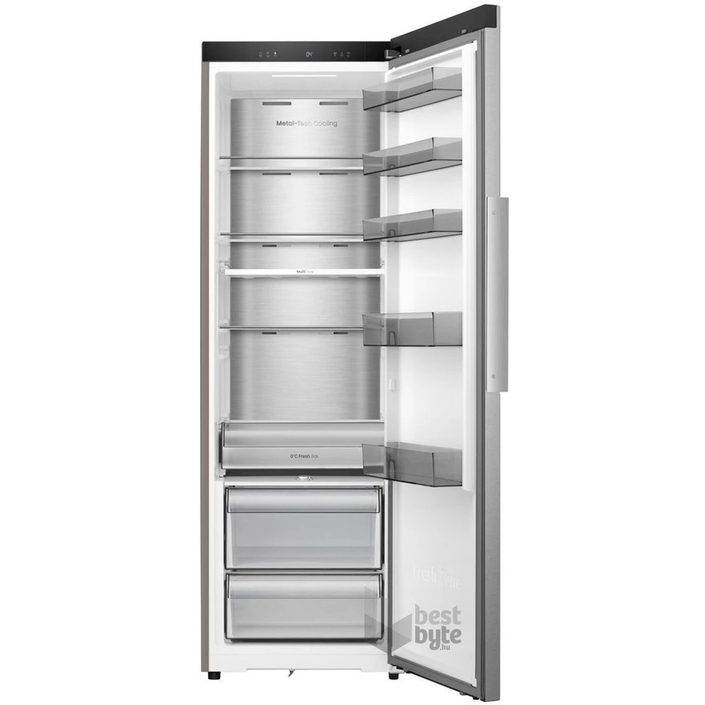 Hisense RL3K370SAID inox, egyajtós, Hűtő:372L, Fagyasztó: 25L hűtőszekrény