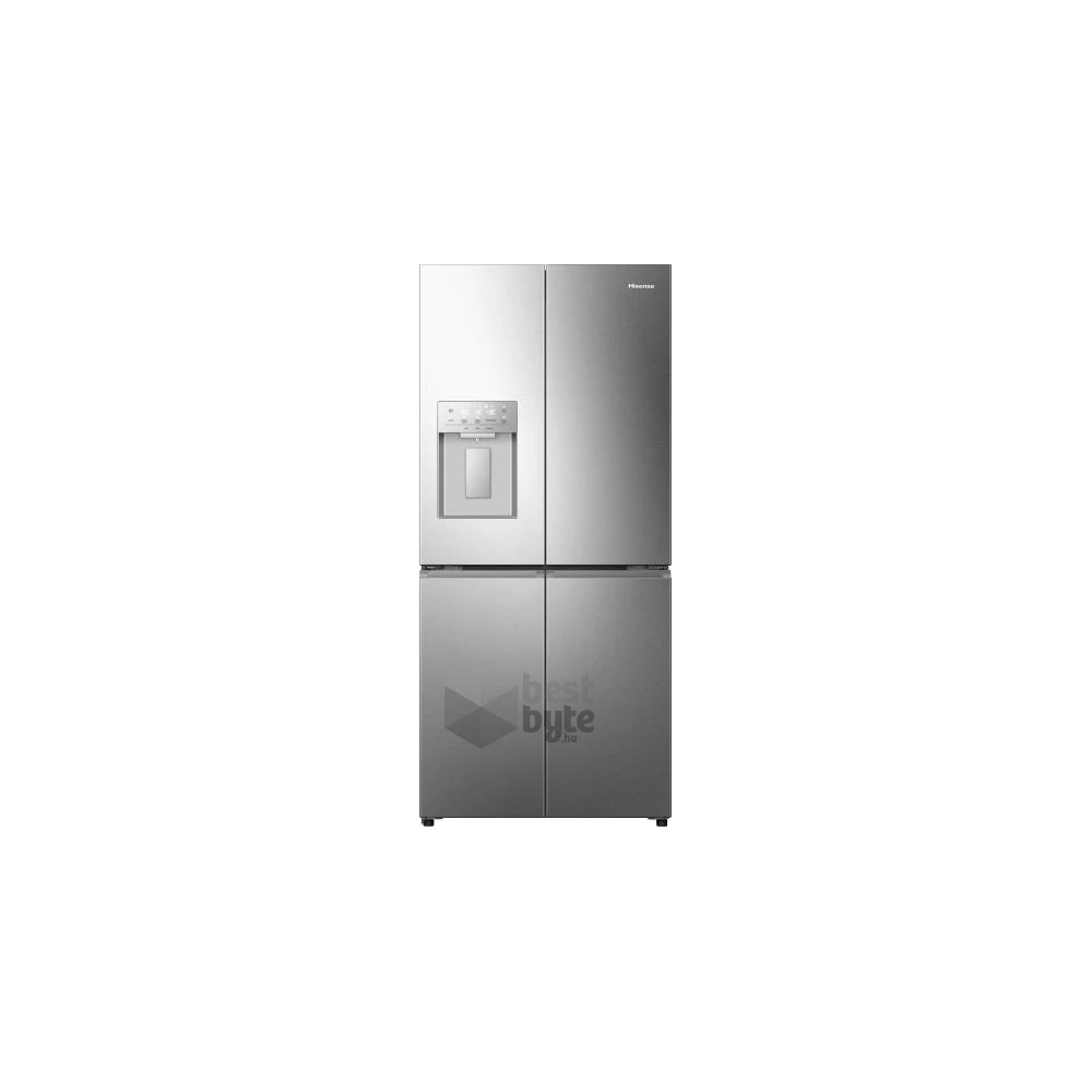 Hisense RQ5P470SYID szürke, négyajtós, Hűtő:304L, Fagyasztó:179L, Total No frost hűtőszekrény