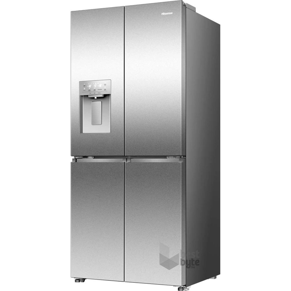 Hisense RQ5P470SYID szürke, négyajtós, Hűtő:304L, Fagyasztó:179L, Total No frost hűtőszekrény