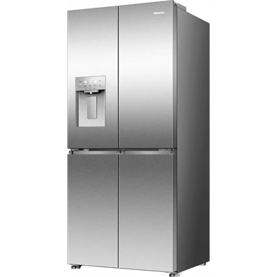 Hisense RQ5P470SYID szürke, négyajtós, Hűtő:304L, Fagyasztó:179L, Total No frost hűtőszekrény