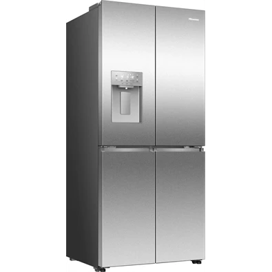 Hisense RQ5P470SYID szürke, négyajtós, Hűtő:304L, Fagyasztó:179L, Total No frost hűtőszekrény