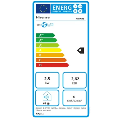 Hisense VAPC09 2,5kW hűtő mobil klíma