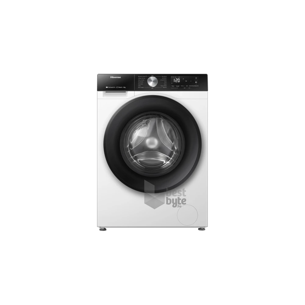 Hisense WF3S8043BW3 fehér, elöltöltős, max.1400ford., 8 kg, mosógép