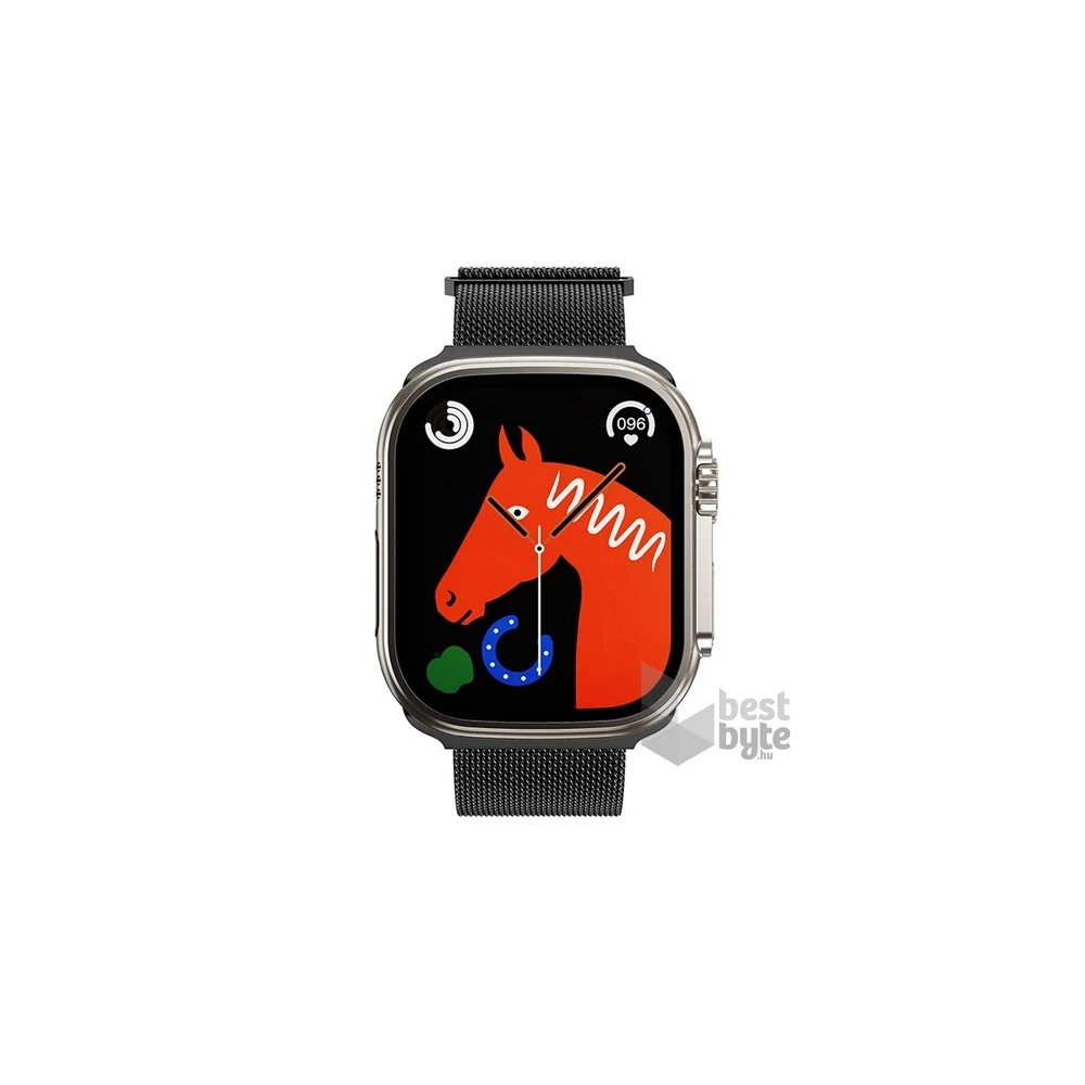 Hoco AS101_38_40_41 Apple Watch Series 9 41mm / Watch Series 8 41mm / Watch Series 7 41mm fekete fém óraszíj