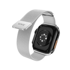 Hoco AS101_38_40_41_S Apple Watch Series 9 41mm / Watch Series 8 41mm / Watch Series 7 41mm ezüst milánói óraszíj