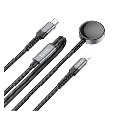 Hoco CW54 BLACK 1,2m Type-C - Lightning/Apple Watch 20W PD fekete töltőkábel Hoco CW54 BLACK 1,2m Type-C - Lightning/Apple Watch 20W PD fekete töltőkábel